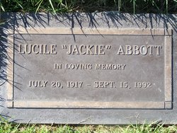 Lucile Helen “Jackie” <I>Power</I> Abbott 
