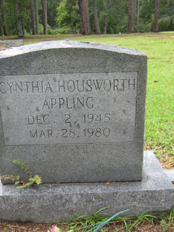 Cynthia <I>Houseworth</I> Appling 