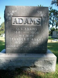 Frances E “Fannie” <I>Morgan</I> Adams 