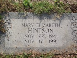 Mary Elizabeth “Mickey” <I>Chapple</I> Hintson 