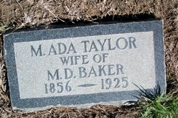 Mary Ada <I>Taylor</I> Baker 