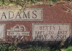 Betty Lee <I>Morrison</I> Adams 