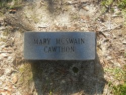 Mary <I>McSwain</I> Cawthon 