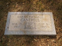 Sarah <I>Randall</I> Cantrell 