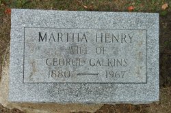 Martha <I>Henry</I> Calkins 