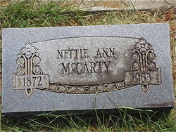 Nettie Ann <I>Reid</I> McCarty 