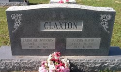 Caroline F. “Carrie” <I>Johnson</I> Claxton 