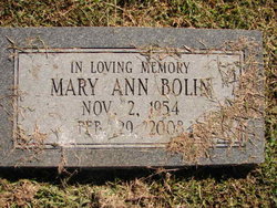 Mary Ann <I>Cullom</I> Bolin 