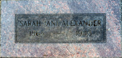 Sarah Jane <I>Thomas</I> Alexander 