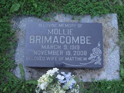 Mary Jane “Mollie” <I>Finlay</I> Brimacombe 