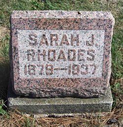 Sarah Jane “Jennie” <I>Walter</I> Rhoades 
