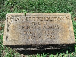 Nannie Florence <I>Pendleton</I> Adams 