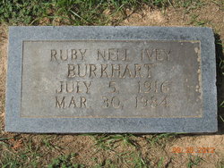 Ruby Nell “Nelson” <I>Ivey</I> Burkhart 