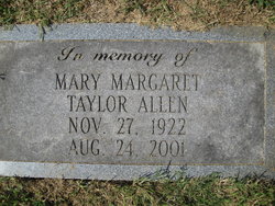 Mary Margaret <I>Taylor</I> Allen 