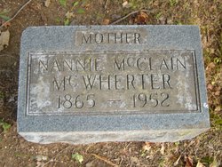 Nancy “Nannie” <I>McClain</I> McWherter 