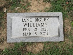 Jane <I>Bigley</I> Williams 