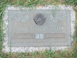 Annie <I>Dugger</I> Allen 