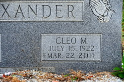 Cleo <I>Mize</I> Alexander 
