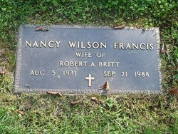 Nancy Wilson <I>Francis</I> Britt 