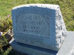 Jane A <I>Shakespeare</I> Brockway 