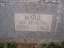 Marie Emilea Wilhelmina <I>Behrens</I> Ahlers 