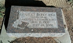 Frances Betty Rice 