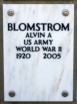 Sgt Alvin A Blomstrom 
