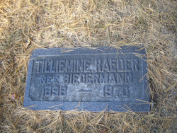 Tillimine Katherine “Tillie” <I>Biedermann</I> Raeder 