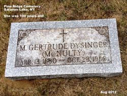 Marguerite Gertrude <I>McNulty</I> Dysinger 
