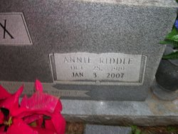 Annie Bell <I>Riddle</I> Cox 
