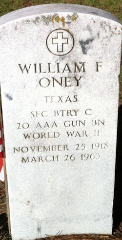 William F Oney 