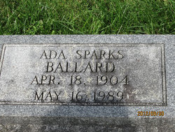 Ada <I>Sparks</I> Ballard 