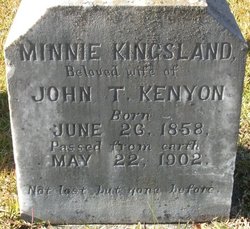 Mary Minnie <I>Kingsland</I> Allen Jenkins Baker Kenyon 