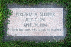 Virginia May “Ginger” <I>Thompson</I> Sleeper 