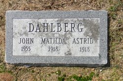 Matilda Christine <I>Anderson</I> Dahlberg 