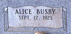 Alice Mary <I>Busby</I> Jones 