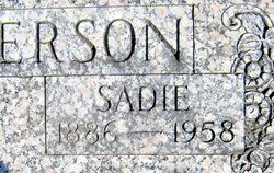 Sarah Catherine “Sadie” <I>Warren</I> Anderson 