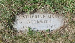 Catherine Mary <I>Hammer</I> Beckwith 