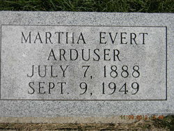 Martha <I>Evert</I> Arduser 