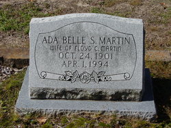 Mrs Ada Belle <I>Smith</I> Martin 