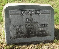 Mary Emma <I>Marshall</I> Cheek 