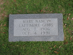 Mary Nancy <I>Lattimore</I> Gibbs 
