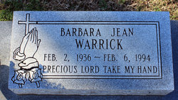 Barbara Jean <I>Andrews</I> Warrick 