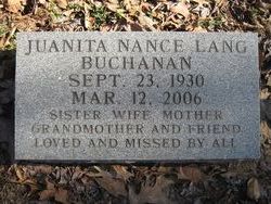 Maggie Juanita Nance “Knockie” <I>Lang</I> Buchanan 