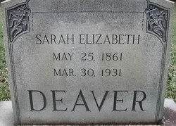 Sarah Elizabeth <I>Huie</I> Deaver 