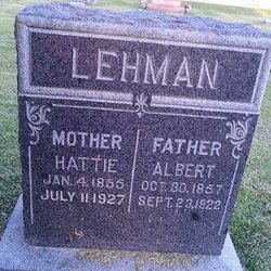 Harriet Lizzia “Hattie” <I>Edwards</I> Lehman 