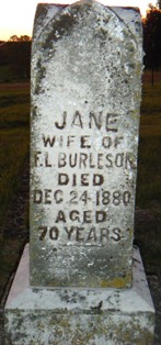 Jane “Jenny” <I>Rector</I> Burleson 