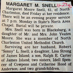 Margaret <I>Moore</I> Snell 
