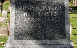 Annie <I>Hill</I> Snyder 