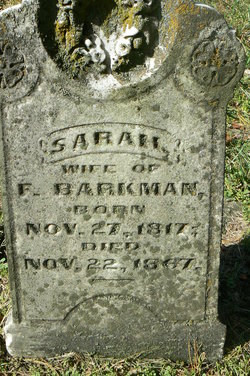 Sarah <I>Weathers</I> Barkman 